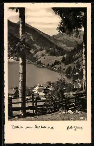 AK Nesselwängle, Haller am Haldensee, Ortsansicht vom Berg aus
