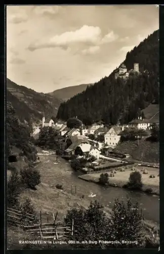 AK Ramingstein im Lungau, Ortsansicht mit Burg Finstergrün