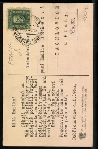 Künstler-AK Prag / Praha, Hasicský dum, Brandlovy a Blanické ul.