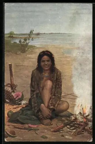 Künstler-AK A. Kozakiewicz: Cyganka, Zigeunerin