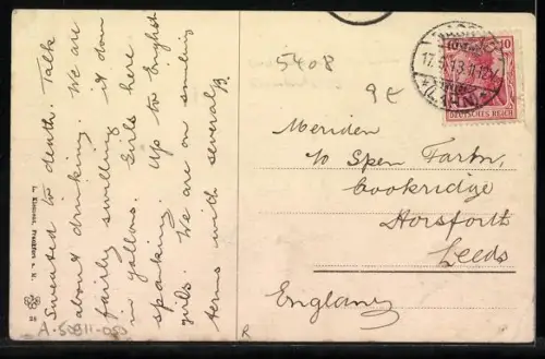 AK Bad Nassau a. L., Partie auf der Kettenbrücke