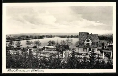 AK Holzappel bei Laurenburg-Lahn, Hotel und Pension Schneider am Herthasee