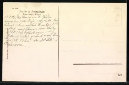 AK Achterberg /Lüneburger Heide, See mit Ruderbooten