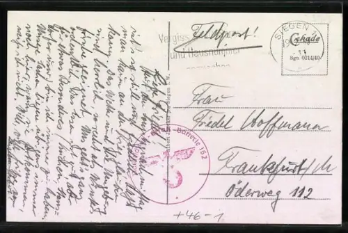 AK Siegen, Stegbrücke mit Strassenbahn