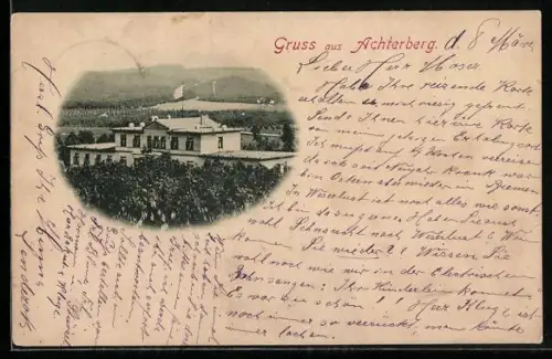 AK Achterberg / Dorfmark, Blick über die Dächer des Ortes