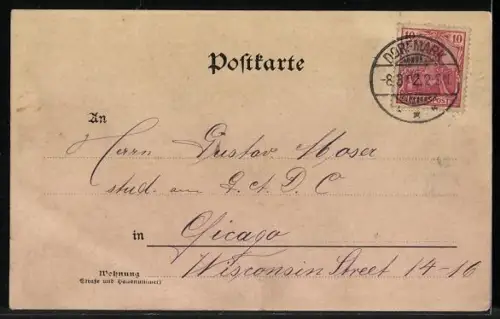 AK Achterberg / Dorfmark, Blick über die Dächer des Ortes