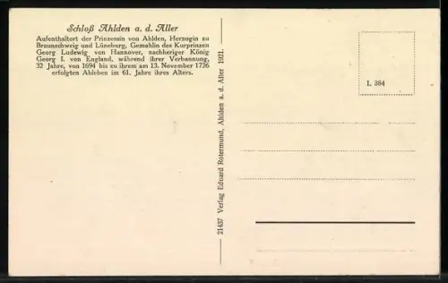AK Ahlden a. d. Aller, Hof im Schloss Ahlden
