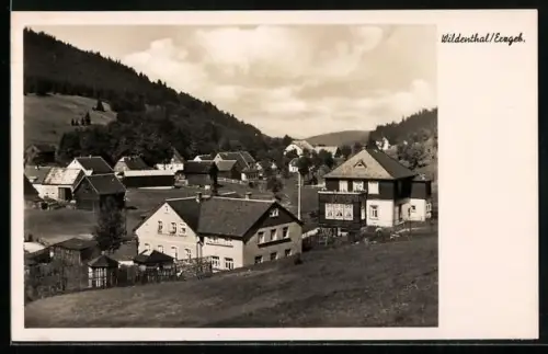 AK Wildenthal /Erzgeb., Blick über die Dächer des Ortes
