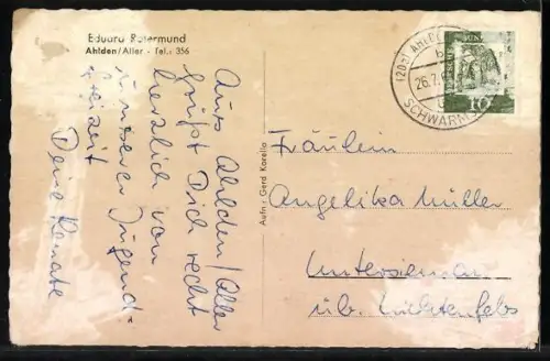 AK Ahlden /Aller, Kirche, Ev. Jugendheim und Schloss