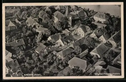 AK Ahlden /Aller, Fliegeraufnahme des Ortes