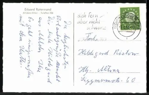 AK Ahlden /Aller, CVJM-Jugendheim, Interieur und Exterieur