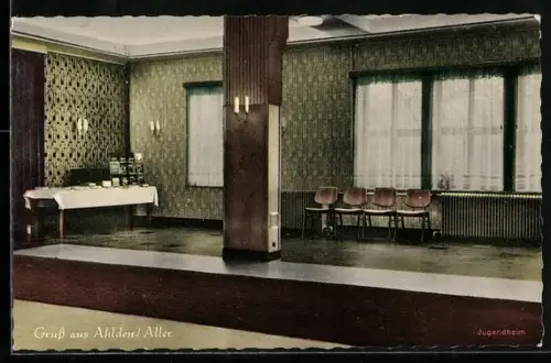 AK Ahlden /Aller, Innenraum des Jugendheims