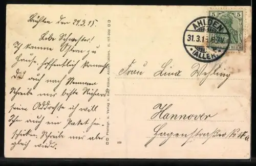 AK Ahlden /Aller, Allerbrücke mit Landungsstelle