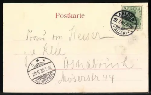 AK Ahlden, Ortspartie, Blick auf den Schlenkteich