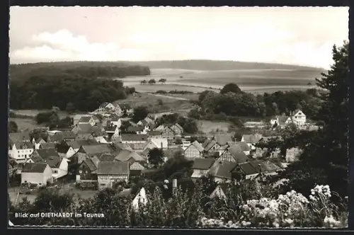 AK Diethardt im Taunus, Totalansicht mit Fernblick