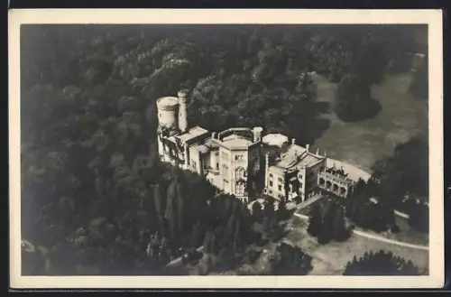 AK Potsdam, Schloss Neubabelsberg, Fliegeraufnahme