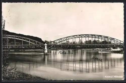 AK Koblenz-Felsenau, Brücke, Panorama