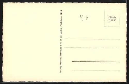 AK Frankfurt-Nordend, Holzhausenschlösschen vom Wasser aus