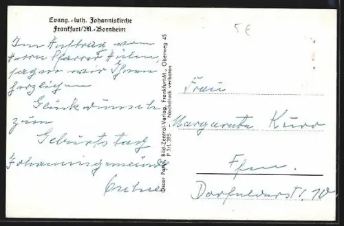 AK Frankfurt-Bornheim, ev. luth. Johanniskirche