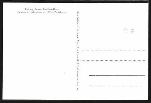 AK Frankfurt a. M.-Zeilsheim, Teilansicht mit Kirche und Strassenpartie