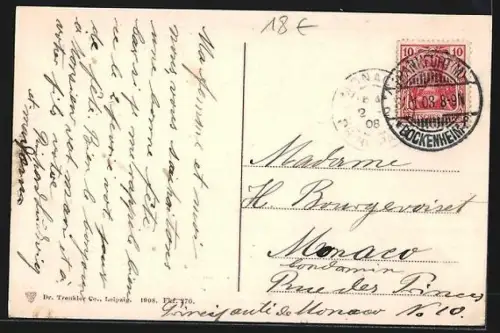 AK Frankfurt-Bockenheim, Kurfürstenplatz mit Kirche