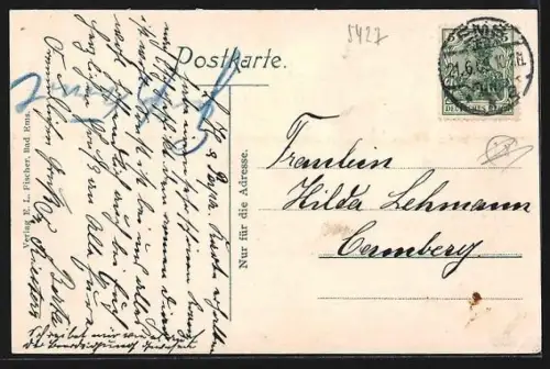 AK Bad Ems, Partie am Wasserturm