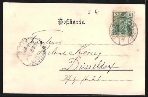 AK Köln, Neumarkt aus erhöhter Perspektive mit Kirche