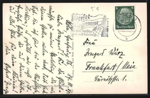 AK Köln a. Rh., Rheinansicht bei Beleuchtung