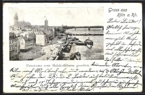 AK Köln a. Rh., Panorama vom Malakoffthurm