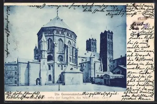 AK Köln, Gereonskirche von aussen