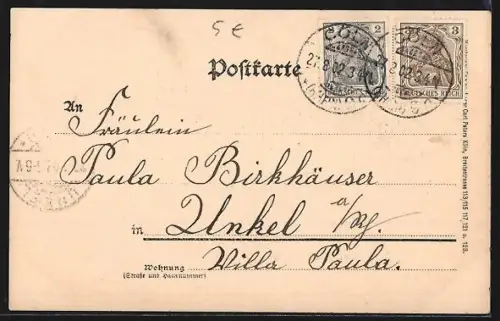 AK Köln-Neustadt, Partie aus dem Volksgarten