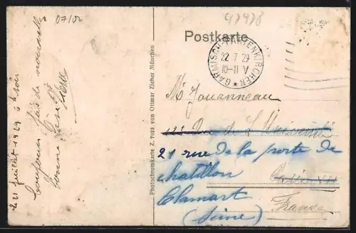 AK Garmisch, Kurhaus mit Zugspitzmassiv