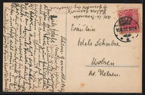 AK Melle i. H., Schloss Gesmold mit Wasserpartie