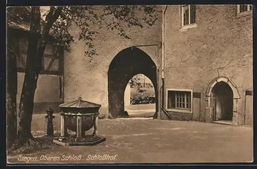 AK Siegen, Schlosshof vom Oberen Schloss