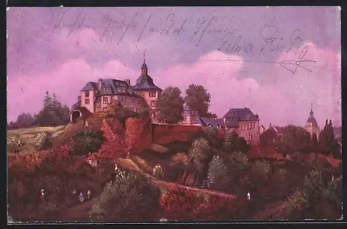 Künstler-AK Siegen, Oberes Schloss