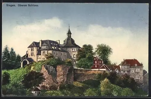 AK Siegen, Oberes Schloss am Tage