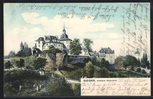 AK Siegen, Oberes Schloss bei Tage