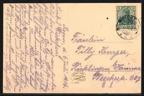 AK Siegen, Oberes Schloss nach einem alten Stich