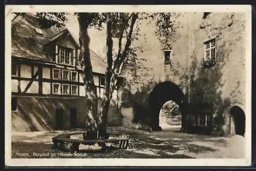 AK Siegen, Burghof im Oberen Schloss