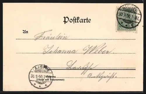 AK Siegen, Oberes Schloss mit umgebenden Gebäuden