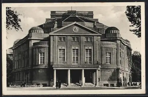 AK Bochum, Frontalansicht des Stadttheaters