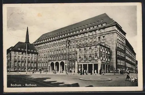 AK Bochum, Rathaus in der Aussenansicht
