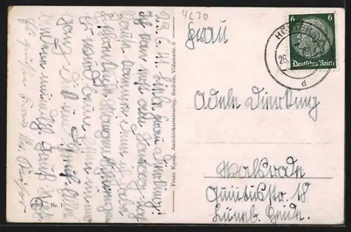 AK Bochum, Rathaus in der Aussenansicht