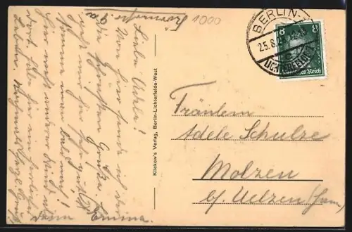 AK Berlin-Lichterfelde, Lilienthalberg mit Denkmal