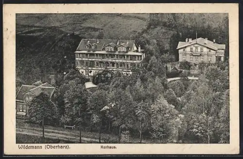 AK Wildemann /Oberharz, Kurhaus aus erhöhter Perspektive