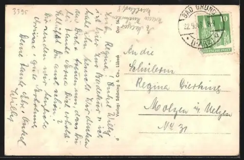 AK Bad Grund /Oberharz, Blick vom Knollen auf den Ort