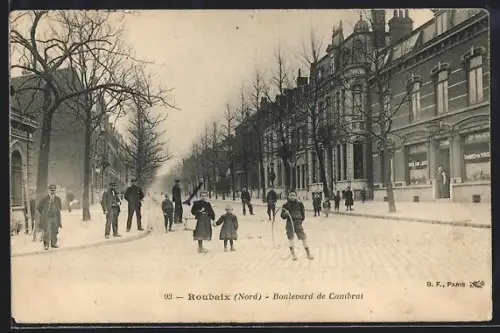 AK Roubaix /Nord, Boulevard de Cambrai