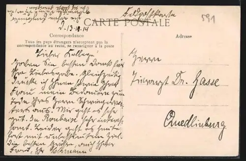 AK Roubaix, Grand` Place et Perspective de la rue de la Gare