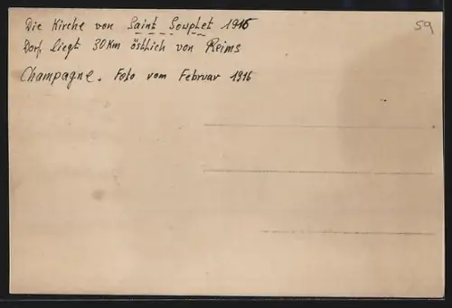 AK St. Souplet, Kirche I (aussen)