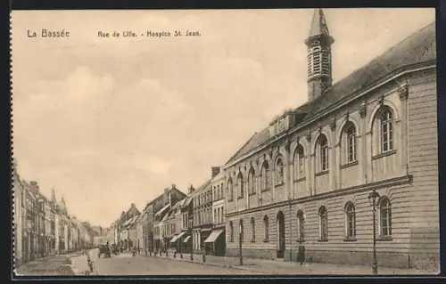 AK La Bassée, Rue de Lille, Hospice St. Jean